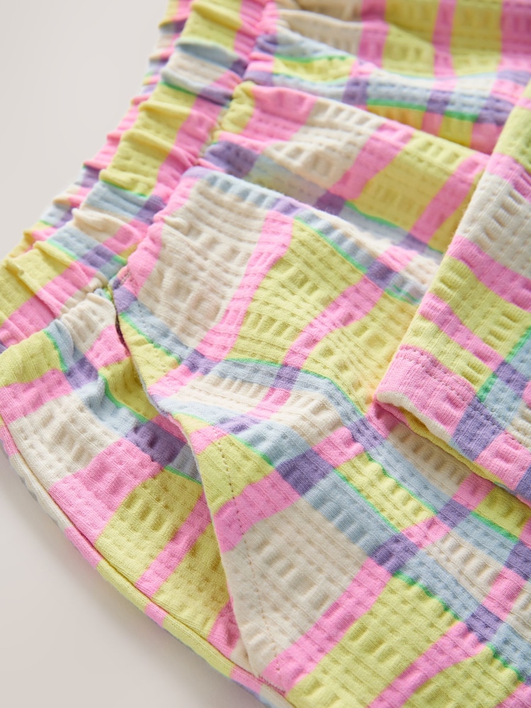 Roz/galben în carouri - Pantaloni drepți (3luni-7ani) - Imaginea 8 din 8