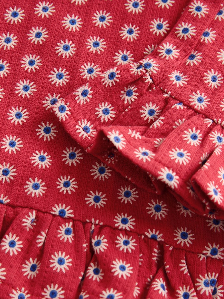 Red Flower Wide Leg Frill Trousers (3mths-7yrs) - Image 4 of 4
