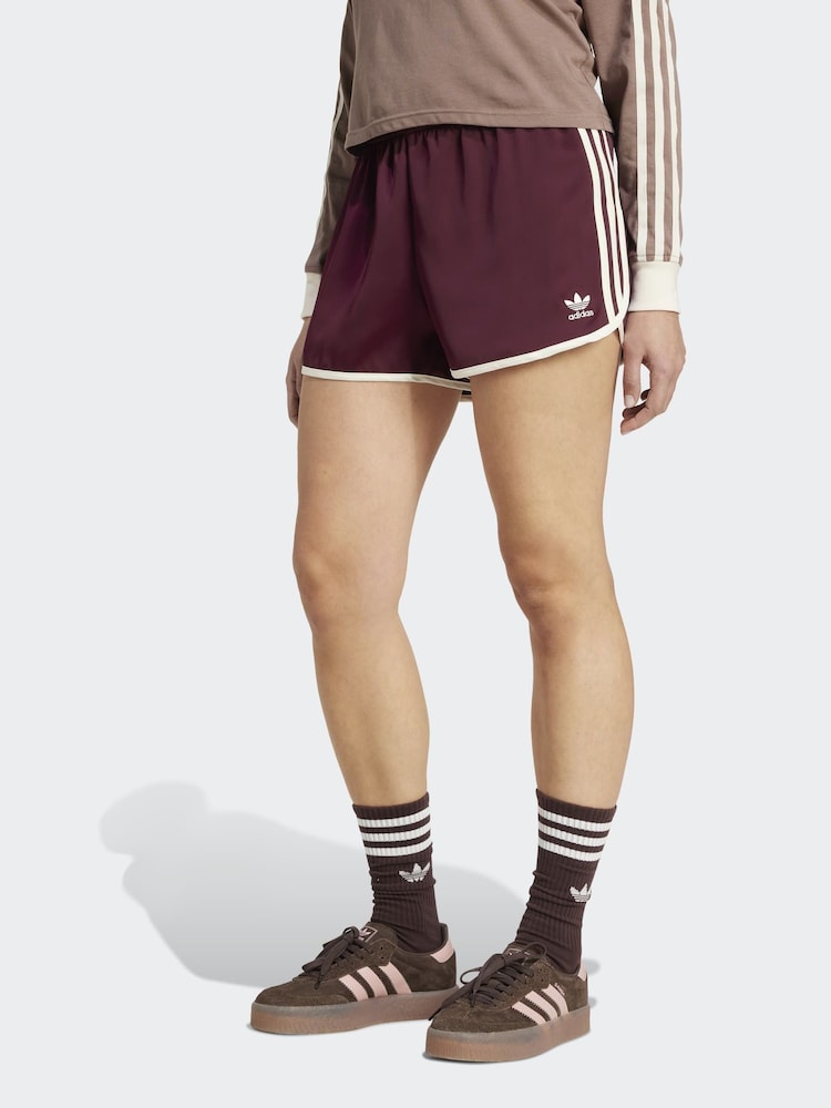 adidas Originals Burg/White 3 Sprinter Shorts - Image 1 of 6 adidas Originals Burg/White 3 Sprinter Shorts - Image 1 of 6