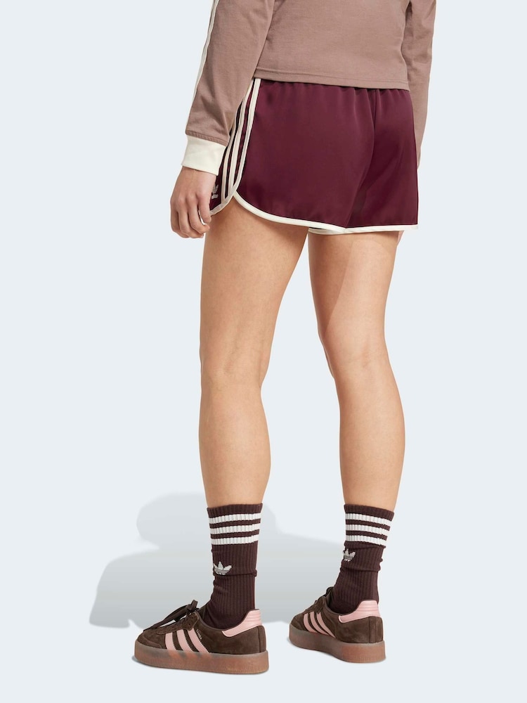 adidas Originals Burg/White 3 Sprinter Shorts - Image 2 of 6 adidas Originals Burg/White 3 Sprinter Shorts - Image 2 of 6