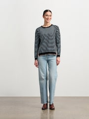 Hatley Olivia Jumper - Black Denim Stripes - Image 1 of 4