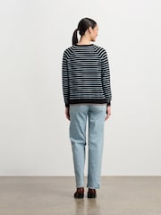 Hatley Olivia Jumper - Black Denim Stripes - Image 3 of 4