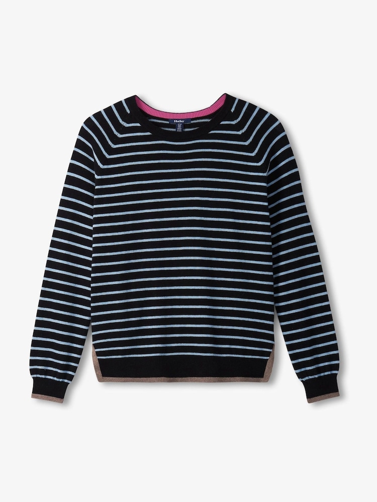 Hatley Olivia Jumper - Black Denim Stripes - Image 4 of 4