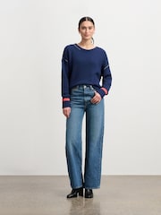 Hatley Waffle Knit Jumper - Navy - Image 4 of 5