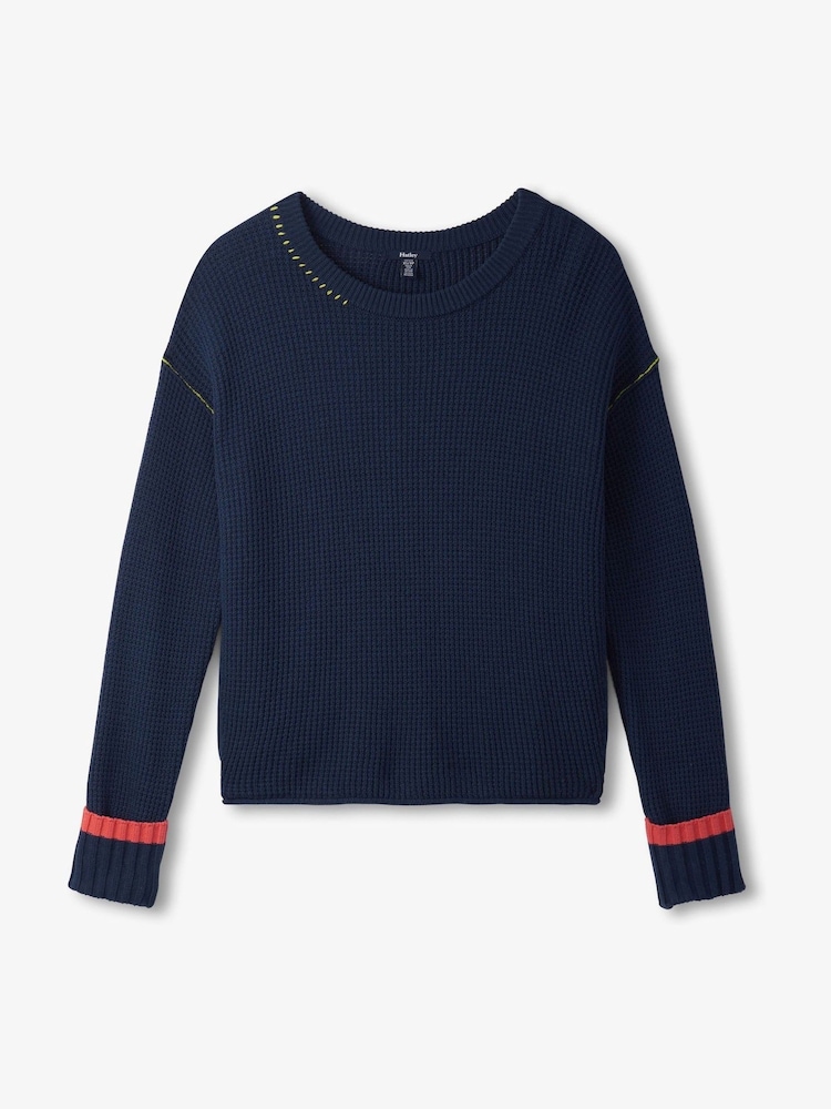 Hatley Waffle Knit Jumper - Navy - Image 5 of 5 Hatley Waffle Knit Jumper - Navy - Image 5 of 5