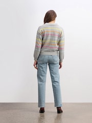 Hatley Johnny Collar Jumper - Sorbet Stripes - Image 3 of 5