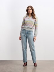 Hatley Johnny Collar Jumper - Sorbet Stripes - Image 4 of 5