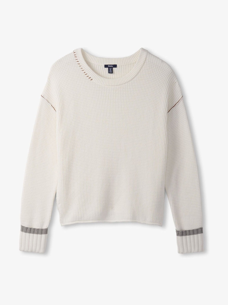 Hatley Waffle Knit Jumper - Cream - Image 4 of 4 Hatley Waffle Knit Jumper - Cream - Image 4 of 4