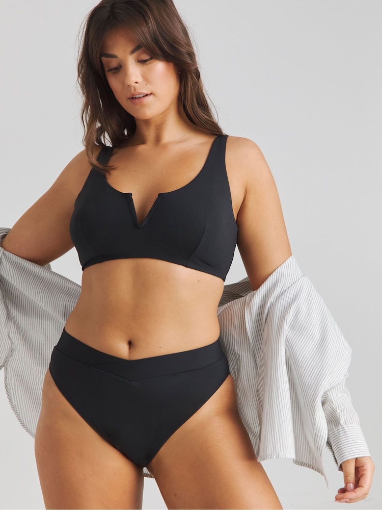Simply Be Black Magisculpt Contour Me V-Shape High Waist Bikini Brief - Image 1 of 4