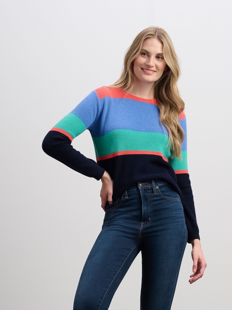 Hatley Devon Jumper - Bright Colorblock Stripes - Image 1 of 5 Hatley Devon Jumper - Bright Colorblock Stripes - Image 1 of 5