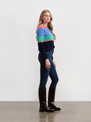 Hatley Devon Jumper - Bright Colorblock Stripes - Image 2 of 5
