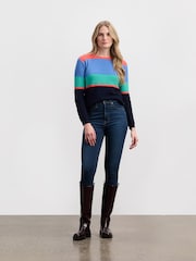 Hatley Devon Jumper - Bright Colorblock Stripes - Image 4 of 5