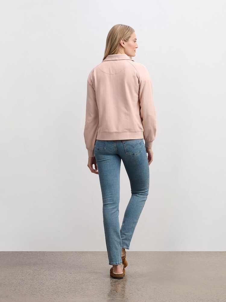 Hatley Purple Mock Neck Pullover Hushed Violet Sweat Top - Image 2 of 5