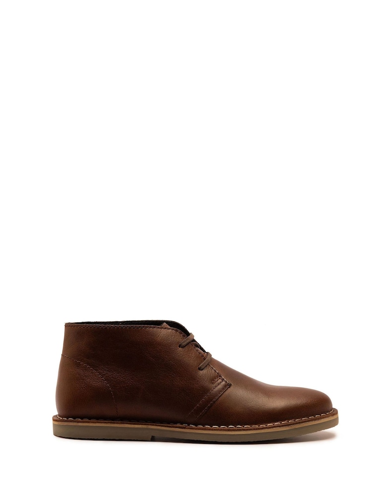 Off The Hook Brown Sahara Suede Leather Desert Chukka Boots - Image 1 of 6
