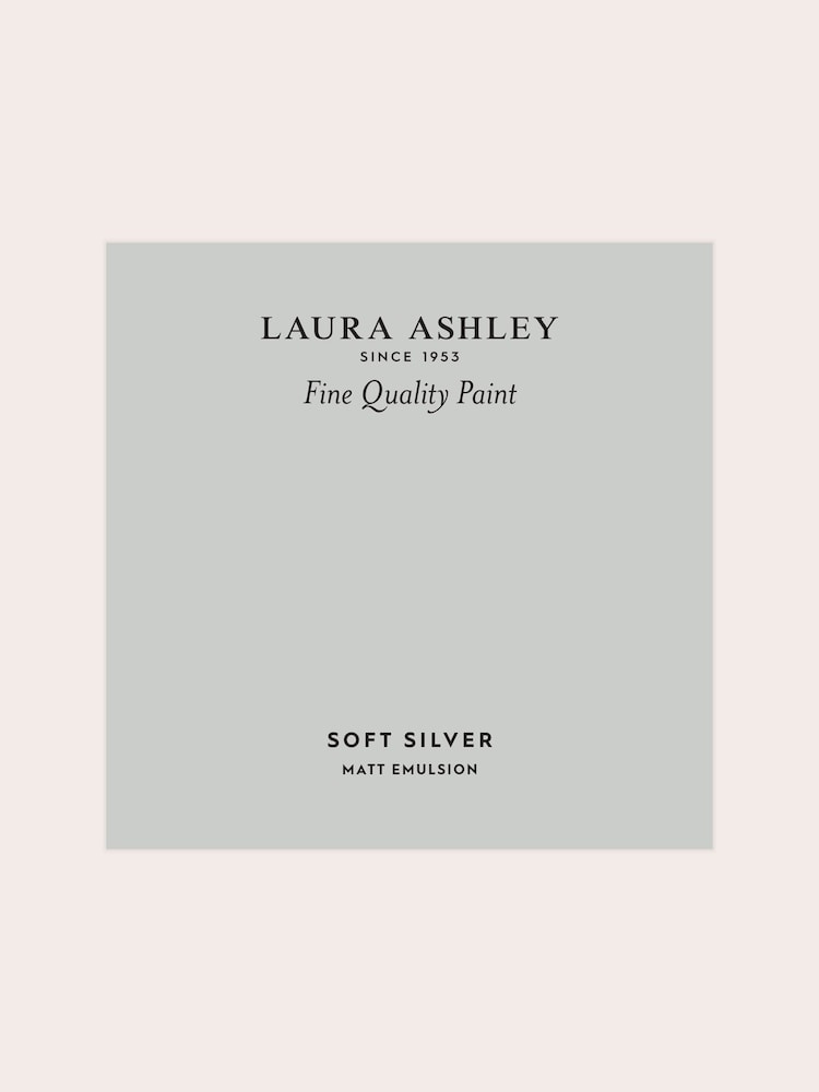 Laura Ashley Soft Silver Matt Emulsion Peel & Stick Paint Sample - Image 2 of 4