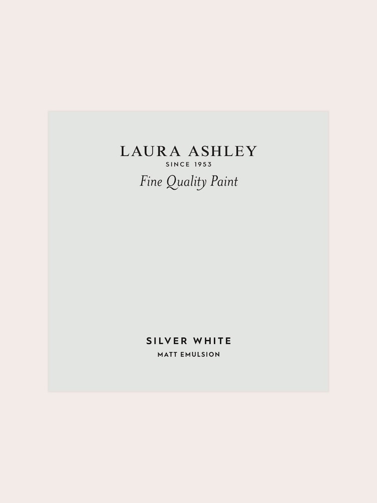 Laura Ashley Silver White Matt Emulsion Peel & Stick Paint Sample - Image 2 of 4