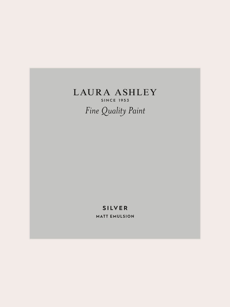 Laura Ashley Silver Matt Emulsion Peel & Stick Paint Sample - Image 2 of 4