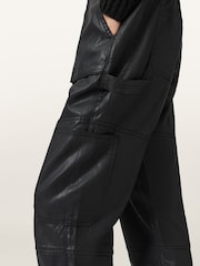 AllSaints Black Mila Denim Trousers - Image 7 of 8