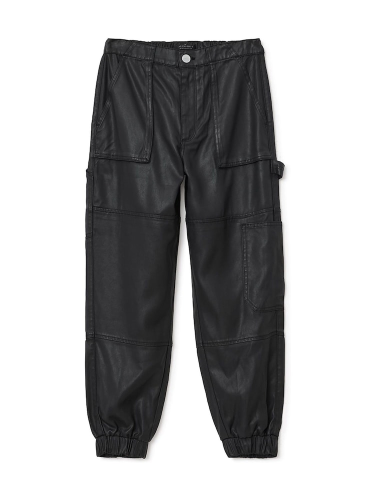 AllSaints Black Mila Denim Trousers - Image 8 of 8