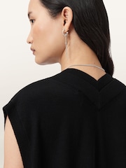 AllSaints Black Bern Stud Tank Top - Image 6 of 8