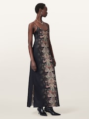 AllSaints Black Bryony Maxi Dress - Image 3 of 7