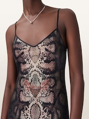 AllSaints Black Bryony Maxi Dress - Image 5 of 7