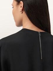 AllSaints Black Leslie Top - Image 1 of 8