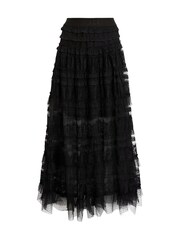 AllSaints Black Arlea Tulle Skirt - Image 9 of 10