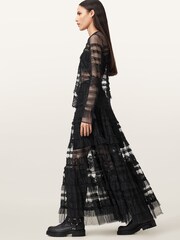 AllSaints Black Arlea Tulle Skirt - Image 8 of 10