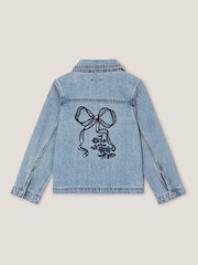 Monsoon Blue Bow Embroidered Denim Jacket - Image 3 of 4