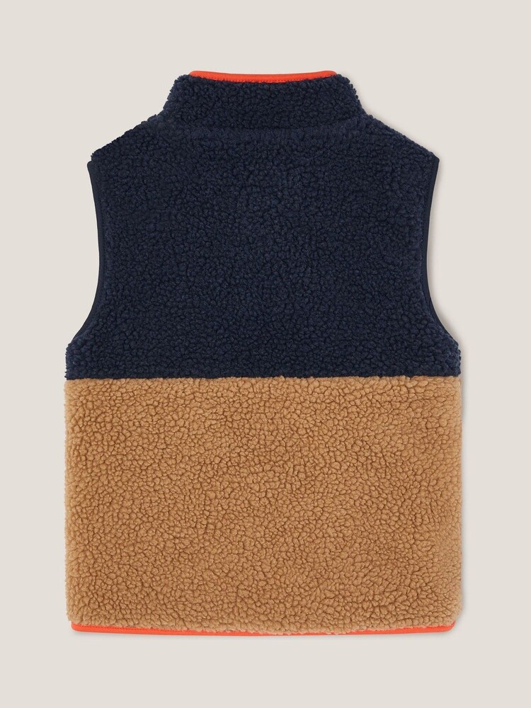 Monsoon Blue Colourblock Borg Gilet - Image 2 of 3