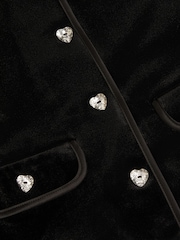 Monsoon Black Heart Button Velvet Jacket - Image 3 of 3