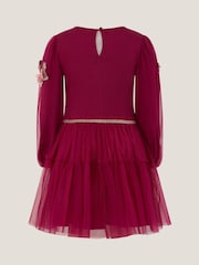 Monsoon Red Floral Embroidered Butterfly Disco Dress - Image 3 of 4