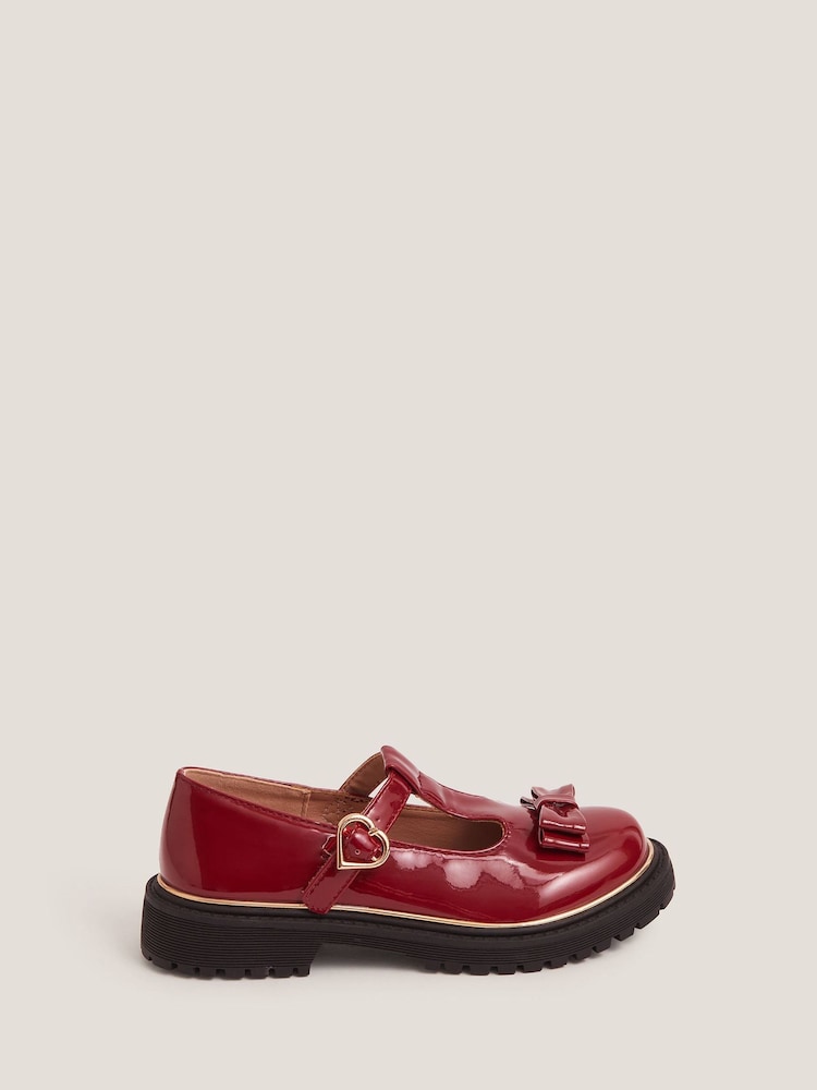 Monsoon Red Bow Patent Mary Jane Brogues - Image 1 of 4