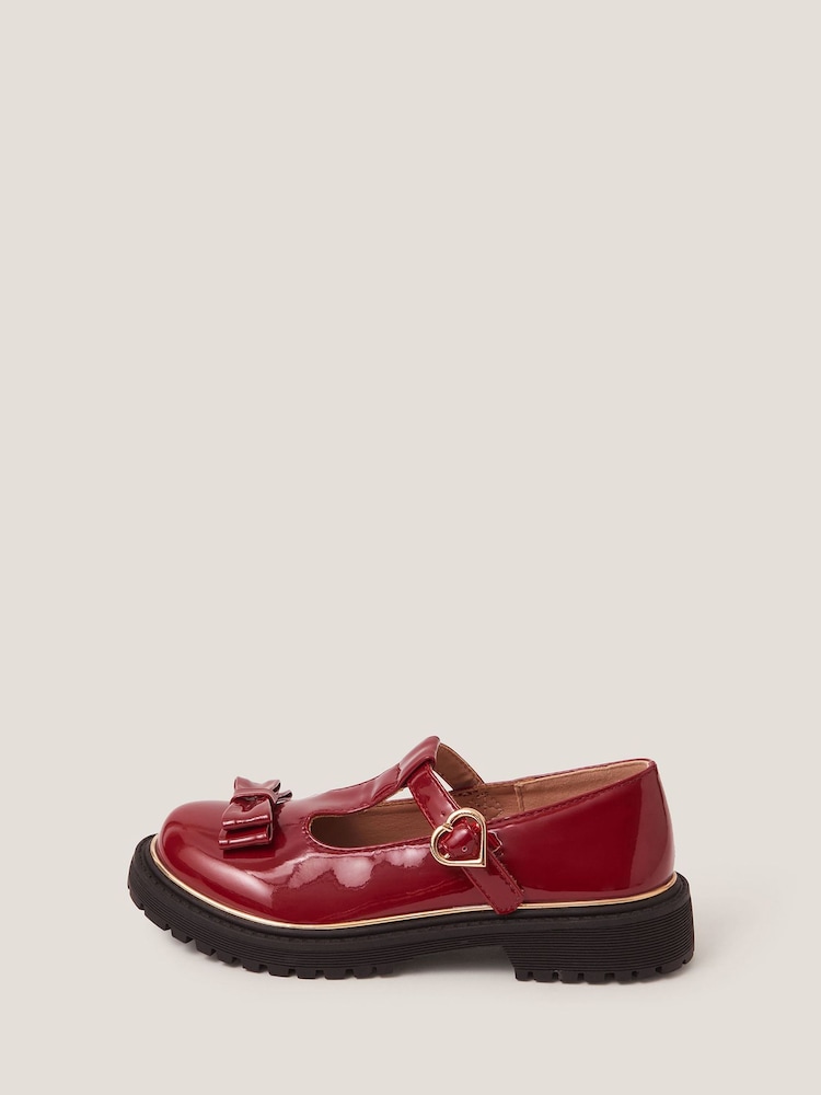 Monsoon Red Bow Patent Mary Jane Brogues - Image 2 of 4