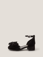 Monsoon Black Velvet Bow Two-Part Heels - Image 1 of 3