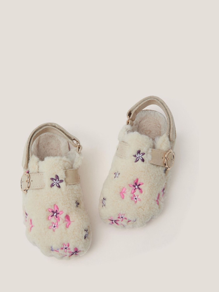 Monsoon Natural Floral Borg Clogs - Image 3 of 3 Monsoon Natural Floral Borg Clogs - Image 3 of 3