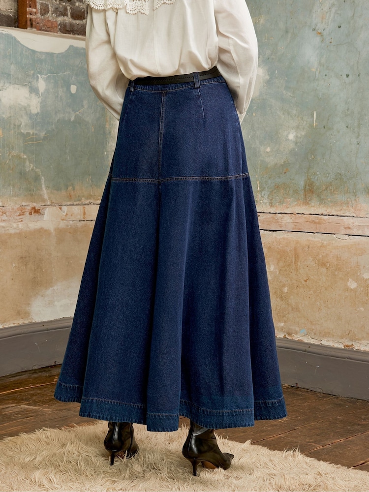 Ro&Zo Blue Denim Full Skirt - Image 5 of 5