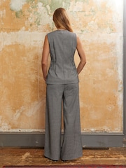 Ro&Zo Grey Petite Tailored Houndstooth Trousers - Image 2 of 6