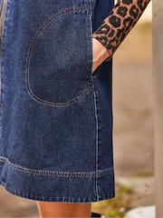 Ro&Zo Blue Denim Zip Front Mini Dress - Image 4 of 5