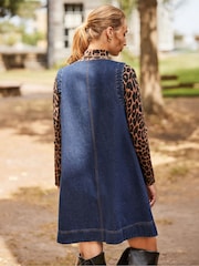 Ro&Zo Blue Denim Zip Front Mini Dress - Image 5 of 5