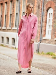 Ro&Zo Pink Mesh Shadow Floral Print Dress - Image 1 of 5