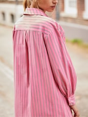Ro&Zo Pink Mesh Shadow Floral Print Dress - Image 4 of 5