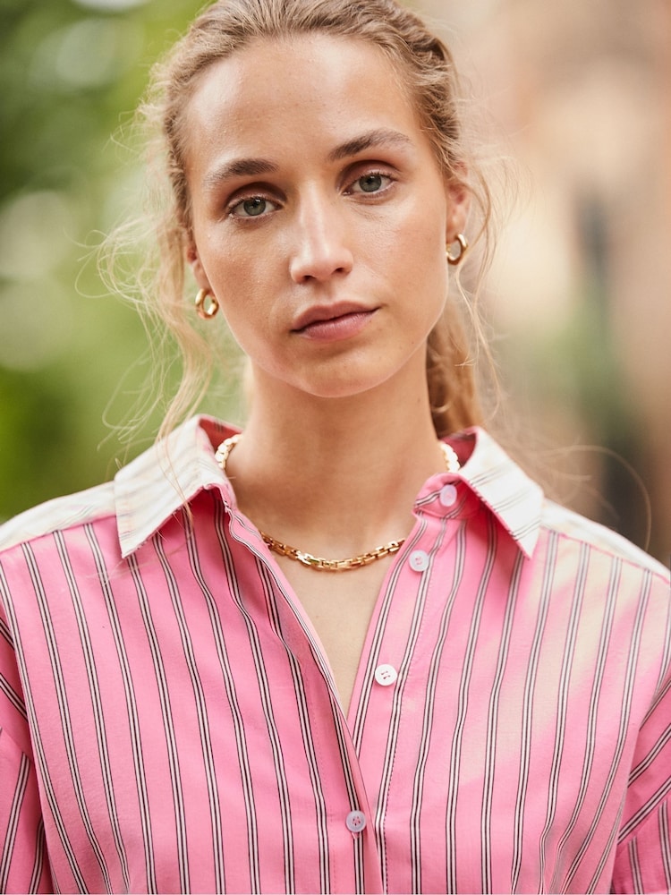 Ro&Zo Pink Mesh Shadow Floral Print Dress - Image 5 of 5