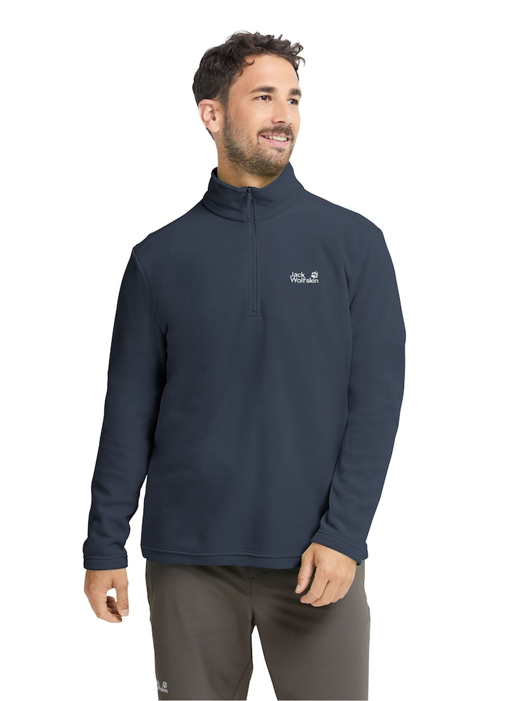 Jack Wolfskin Blue Taunus 100 Half Zip Fleeces - Image 1 of 5 Jack Wolfskin Blue Taunus 100 Half Zip Fleeces - Image 1 of 5