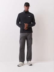 Jack Wolfskin Black Taunus 100 Half Zip Fleece - Image 2 of 7