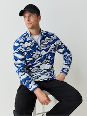 Jack Wolfskin Blue Paw Era 100 Print Half Zip Fleeces - Image 1 of 8