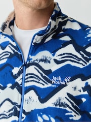 Jack Wolfskin Blue Paw Era 100 Print Half Zip Fleeces - Image 4 of 8