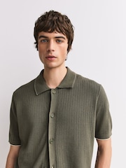 NN.07 Green Nalo Textured Knit Shirt - Image 5 of 8