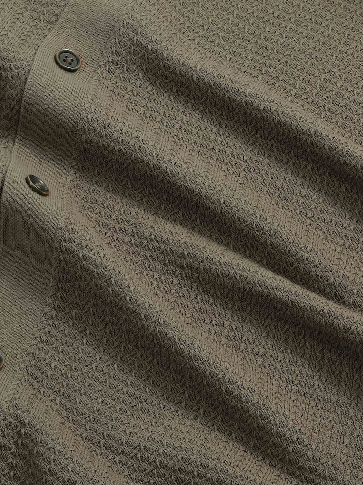 NN.07 Green Nalo Textured Knit Shirt - Image 8 of 8